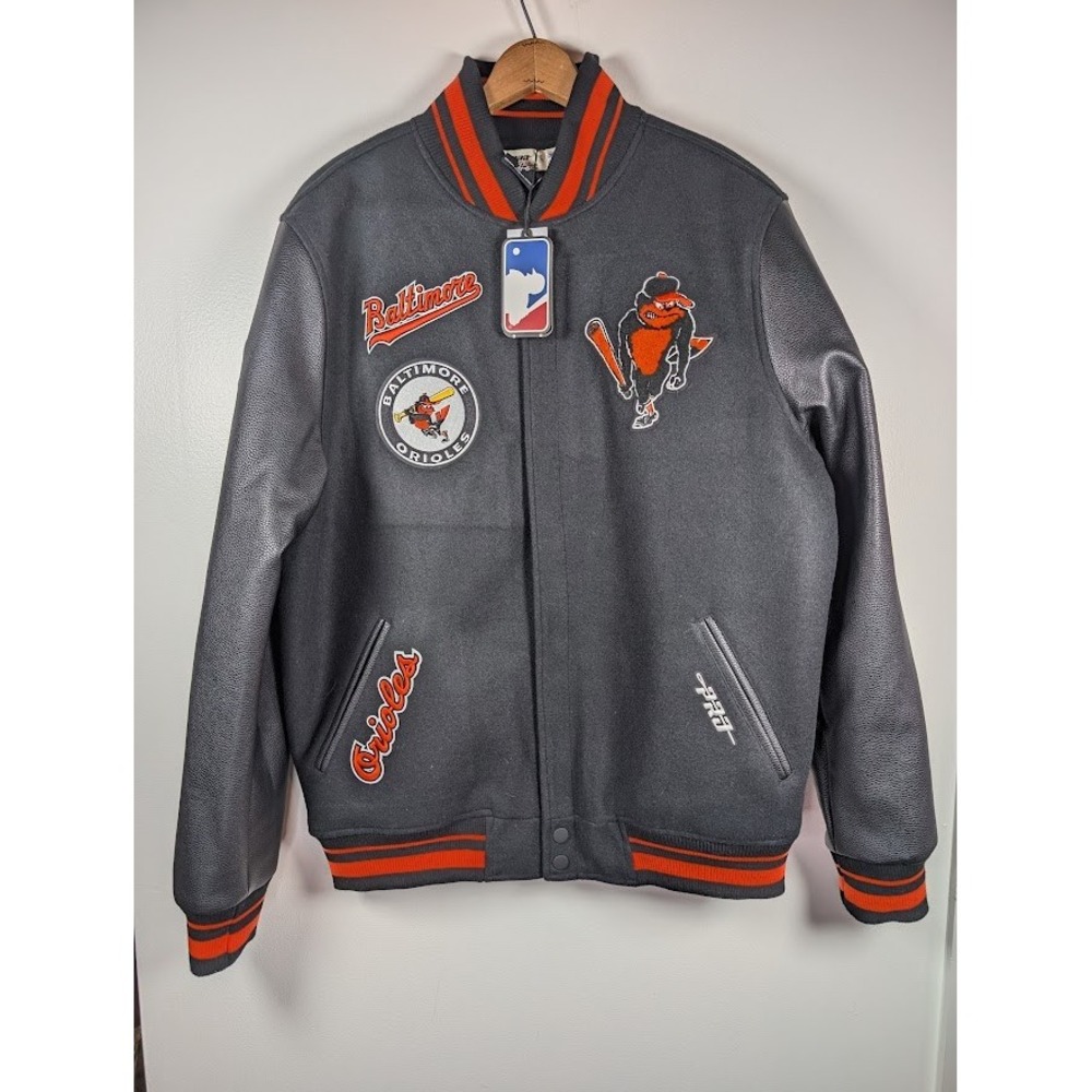 Baltimore‎ Orioles Varsity Jacket Size XL Bomber Pro Standard MSRP $250 NEW